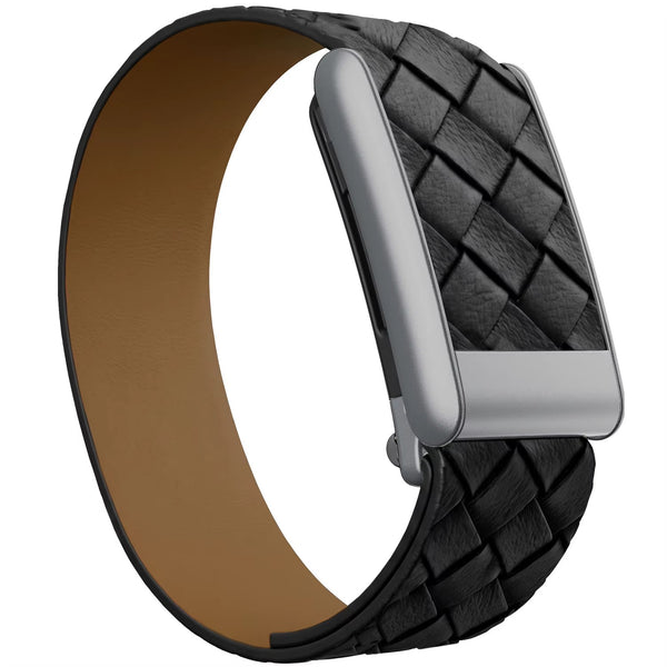 Woven leather band in Night for WHOOP 5.0