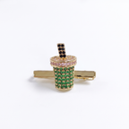 Charm Clip · Milk Tea Green, gold