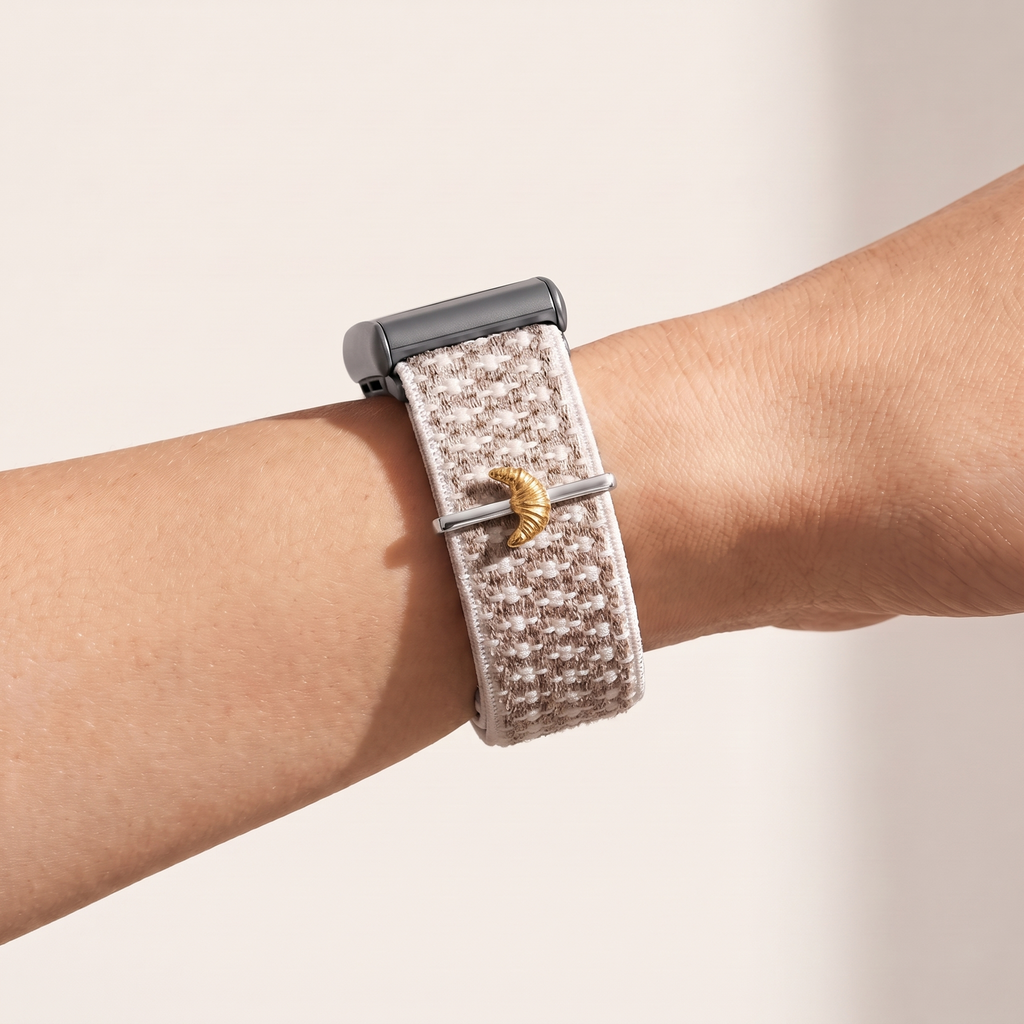 Charm Bar · Croissant worn on a knit band