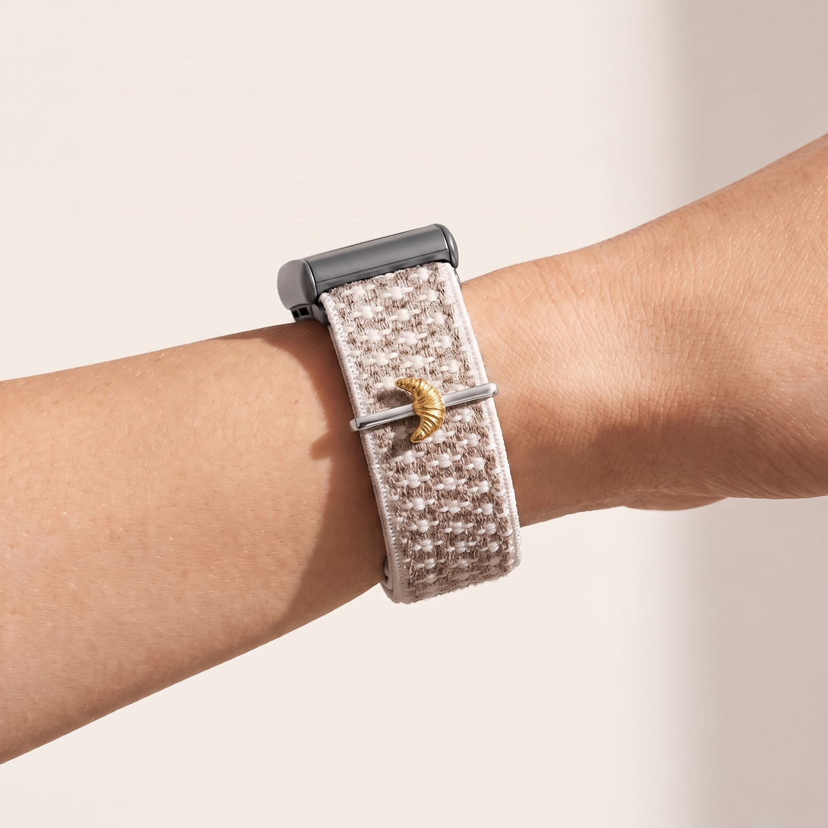 Charm Bar · Croissant worn on a knit band